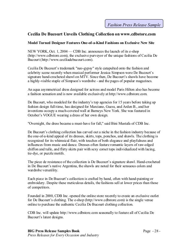 writing a press release for a book signing healthcare press release examples
